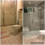 Before & After bathroom remodel in Petaluma, Ca.